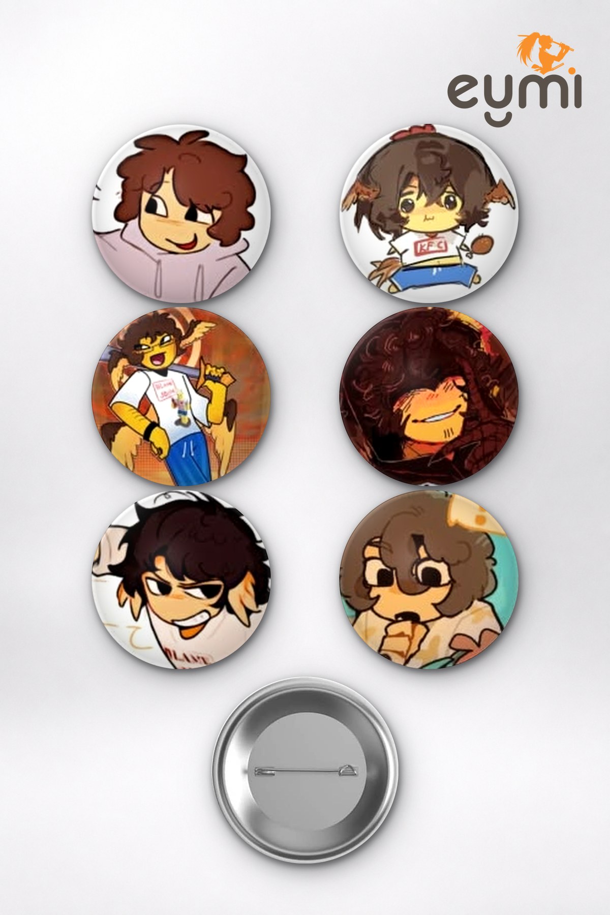 Roblox Shedletsky Kızarmış Tavuk Meme Oyun Temalı Çanta Süsü Rozet İğneli Buton Rozet Seti Set 4 (6 ADET) (58 mm)